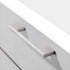 10 Pack Brushed Nickel Cabinet Pulls, 5 inch Square Silver Handles for Drawer Kitchen Cupboard Dresser Hardware