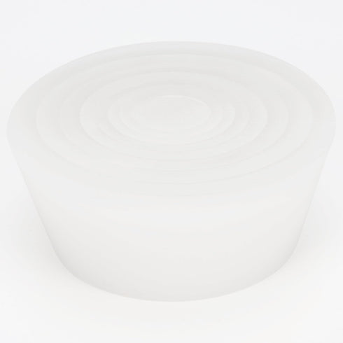 Filter Adapter Cones, Durable Tapered Collar Silicone Stopper Set, Pack of 9, White