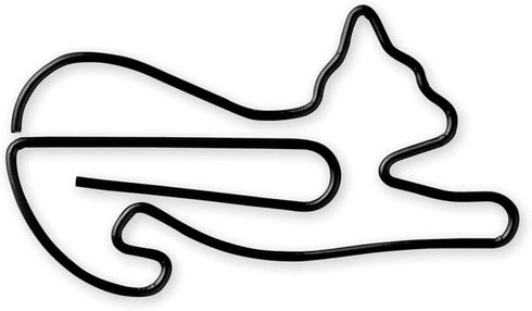 Midori D-Clips Mini Box Paper Clip, Stretching Cat, 12 Pieces (43350006)