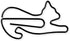 Midori D-Clips Mini Box Paper Clip, Stretching Cat, 12 Pieces (43350006)