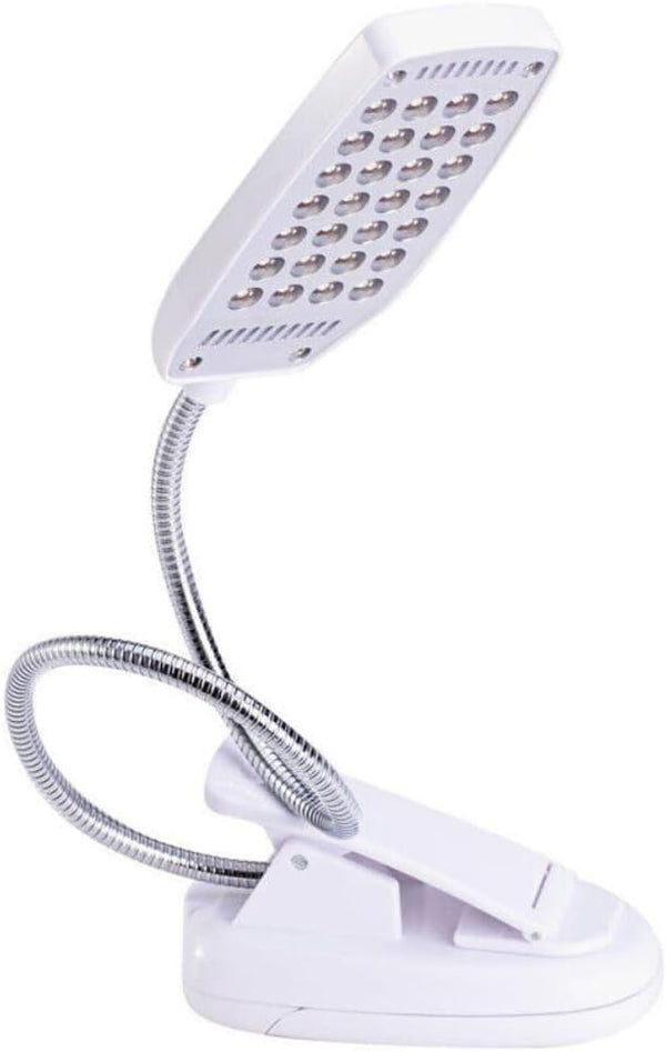 anso Flexible USB Battery Power 28 LED Light Clip-on Bedside Table Light Goose