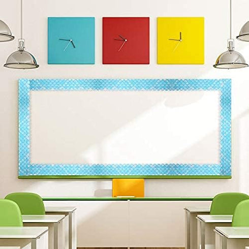 Outus 65.6 Feet Turquoise Scallops Borders, Ocean Wave Decorative Trim for Home School Classroom Decorations, 3 Inches