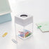 Paper Clip Organizer Magnetic Paper Cilp Dispenser Holder Clear Acrylic Paper Clip Organizers with Magnetic Top for Desk Cute Office Binder Clip, Hair Clip Accessories Organizer(Purple)