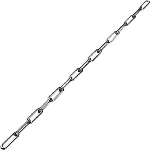 Lsqurel Stainless Steel Chain, 13ft Light Duty 1/8in Utility Chain for Home, Outdoor, Camping, Hanging