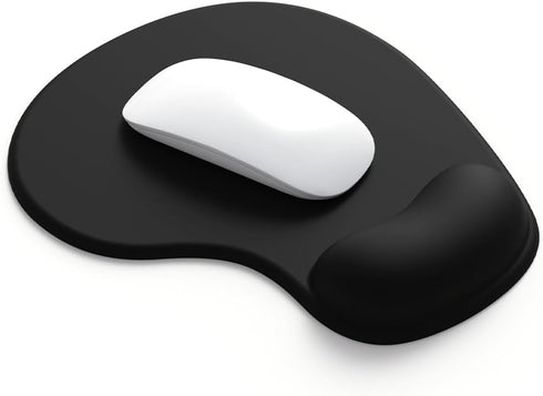 Office Mousepad with Gel Wrist Support, Ergonomic Gaming Desktop Pad, Gamepad Design, Non-Slip Rubber Base