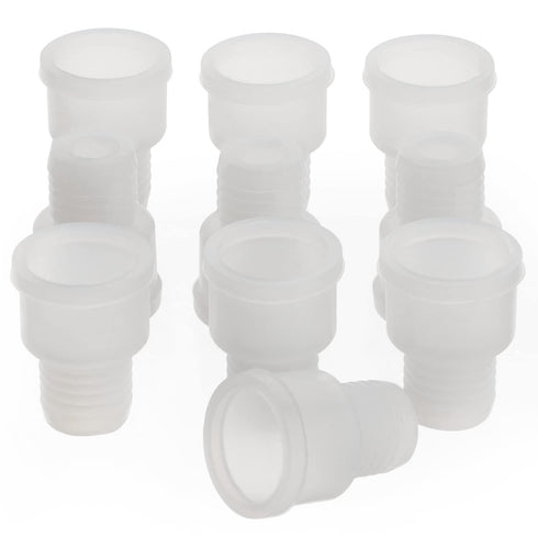 Stonylab Silicone Stopper with Thread, 14# Natural Septum Stopper for 14/20 Outer Joint Lab Glassware, 10 Pack