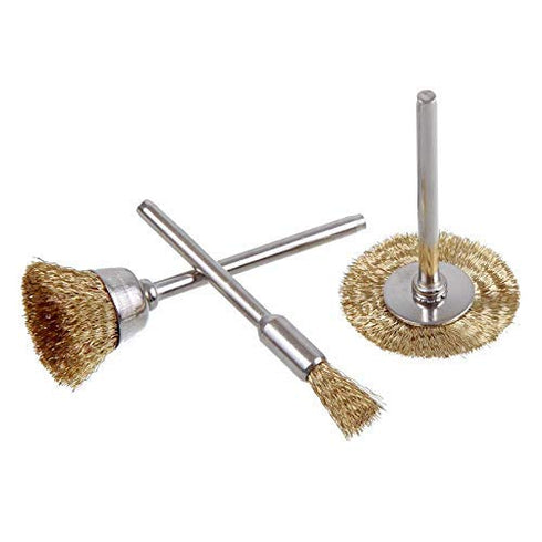 90 Pcs Wire Brushes Set, Rocaris Brass Wire Wheels Pen Brushes Kit Accessories for Rotary Tool