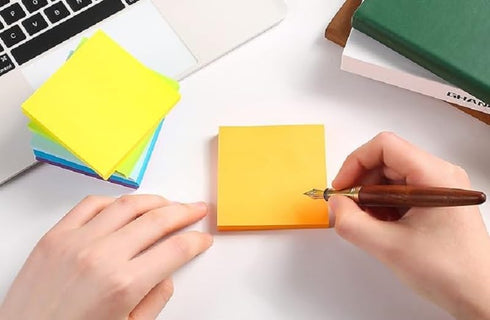 Sticky Notes 3x3 Inch, 8 Pads/Pack, 100 Sheets/Pad, Total 800 Sheets, Bright Colors Self-Stick Pads for Home Office