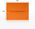 LUXPaper A2 Invitation Envelopes | 4 3/8" x 5 3/4" | Mandarin Orange | Peel & Press | 80lb. Text | 50 Qty