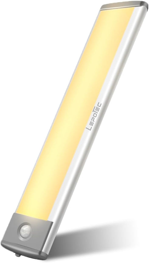 LEPOTEC 30 LED Under Counter Lighting, Motion Kitchen Cabinet Light, Battery Operated