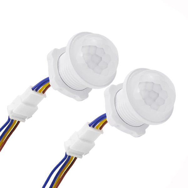 Scpopfer 2Pack Motion Sensor Light Switch 100-240V 40W PIR Human Body Activated LED