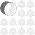 20 E27 11MM(3/7") CREATCABIN Pcs to Lamp Shade Adapter Ring Plastic Lampshade Reducing Rings Converter Washer White