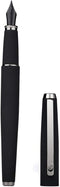 Hongdian 517D Matte Black Fountain Pen with Extra Fine Nib, Warrior Series, Classic Design with Converter and Metal Box