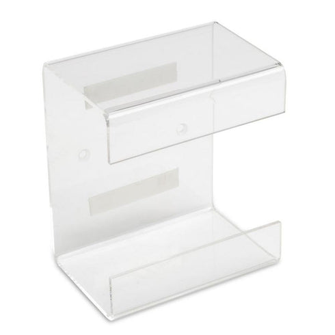 Clear Acrylic Lab Wipe Holder, 1 Compartment, Wall Mountable