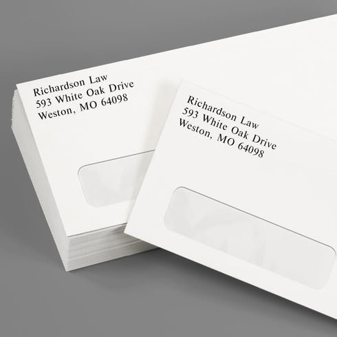 LUXPaper #9 Business Window Envelopes | Bright White | 3 7/8" x 8 7/8" | Commercial Flap | 24lb. Text | 50 Qty