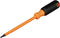 Klein Tools 6886INS Insulated Screwdriver, 1000V #1 Square Tip with 6-Inch Shank, Cushion-Grip Handle