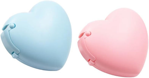 Tape Dispenser Mini Tape Cutter, Heart Tape Cutter Box Case Dispenser, Tapes Included for Arts, Home, School, Pack of 2