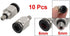 uxcell 10 Pcs M5 Male Thread 6mm Push In Joint Pneumatic Connector Quick Fittings by uxcell