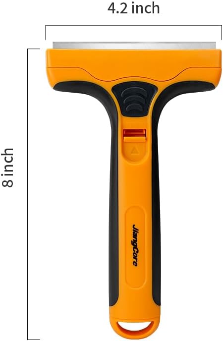 JiangCore 4" 15 SK5 Wide Razor Blade Scraper Tool Scraper Tool with Extra Replacement Blades,Glass Cleaner for Stove