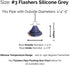#3 Silicone Grey High Temp Flexible Roof Jack Pipe Boot - Metal Roofing Pipe Flashing (Pipe OD 1/4" to 5")