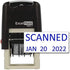 ExcelMark Scanned Date Stamp - Compact Size, Blue Ink