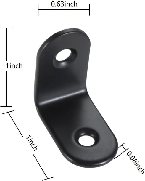 90 16Pcs 1inch) L Bracket Corner Brace Joint Right Angle Degree Fastener Wood Support for Shelves Braces Mounting