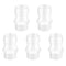 Quickun 3/4" Barb to 1/2" Male Thread Plastic Hose Barb Fitting, White Adapter Union Fitting (Pack of 5)