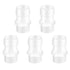 Quickun 3/4" Barb to 1/2" Male Thread Plastic Hose Barb Fitting, White Adapter Union Fitting (Pack of 5)