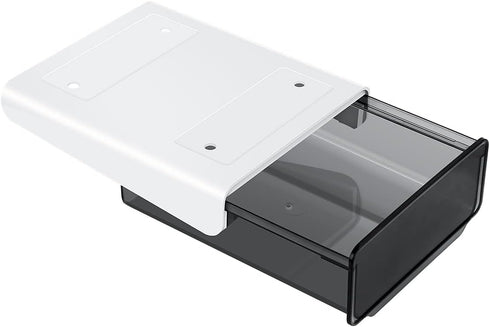 yuntop 1 Pcs Under Desk Drawer, Hidden Organizer, Plastic Self-adhesive Slide Out Storage Drawer for Office, Home
