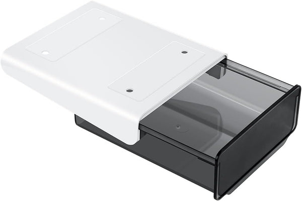yuntop 1 Pcs Under Desk Drawer, Hidden Organizer, Plastic Self-adhesive Slide Out Storage Drawer for Office, Home