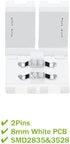 LightingWill 10pcs Pack Strip to Strip Unwired Gapless Solderless Snap Down 2Pin Conductor LED Strip Connector for 8mm Wide 3528 2835 Single Color Flex LED Strips by LightingWill