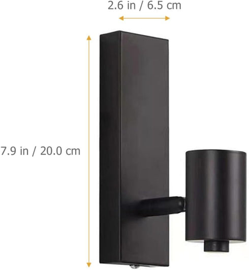 Bulb PRETYZOOM Iron Wall Sconce Retro Wall Mounted Light Living Room Bedroom Without