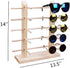 TANG SONG Solid Wood Glasses Display Holder, Double Row Sunglass Rack for 10 Pairs