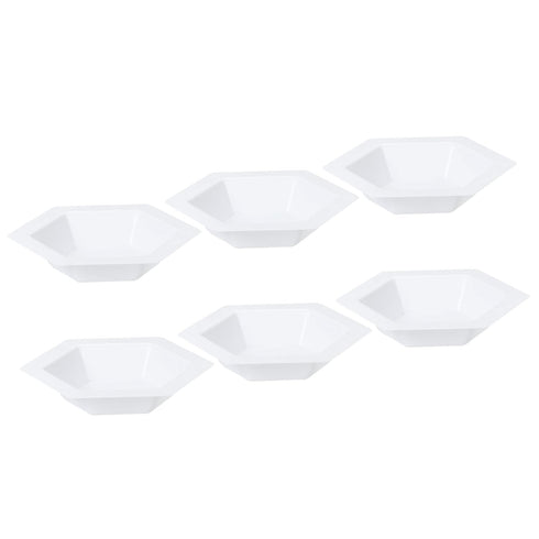 PATIKIL Hexagonal Weigh Boats - 10 Pack Plastic Small Scale Trays for Weighing and Mixing, White