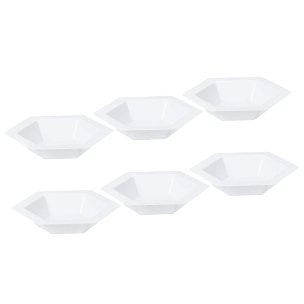 PATIKIL Hexagonal Weigh Boats - 10 Pack Plastic Small Scale Trays for Weighing and Mixing, White