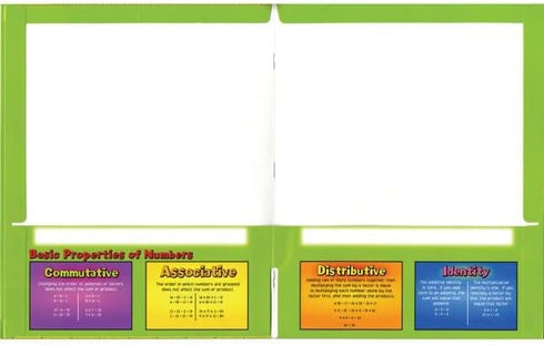 Really Good Stuff Intermediate Math Resource, 4-Pocket Folders - Set of 12