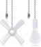 Ceiling Fan Pull Chain Extension Ornaments Chains with Decorative Light Bulb and