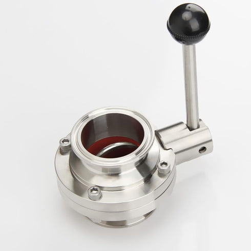 FXPCGZISH 1.5"(38mm) Ferrule50.5mm 304 Tri Clamp Butterfly Valve Stainless Steel For Homebrew Beer Dairy Product