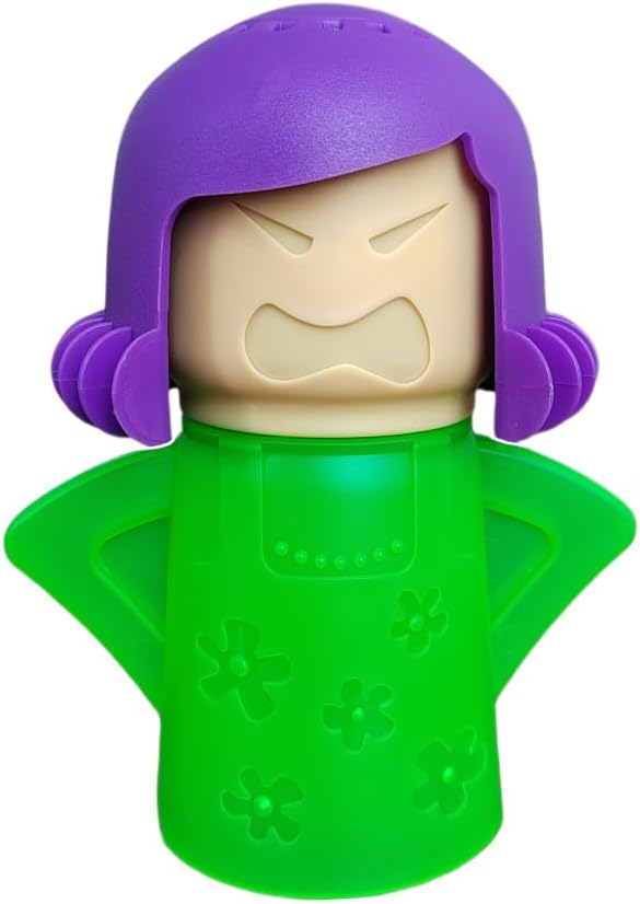 PARFINER Microwave Cleaner Angry Mama Easy Steam Cleans with Vinegar and Water
