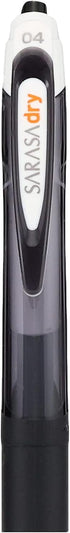 Zebra Sarasa Dry B-JJS31-BK Gel Ballpoint Pen, 0.4, Black, 10 Pieces
