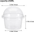 200pcs 250 ML Disposable Dessert Cups: Clear Plastic Cups with No Holes Dome Lids for Snacks Yogurt Pudding Cupcake