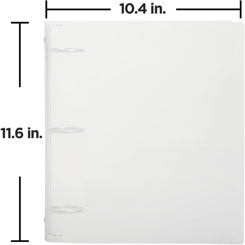 JAM PAPER Clear 2 Inch Plastic Binder - 3 Ring Binder - Sold Individually