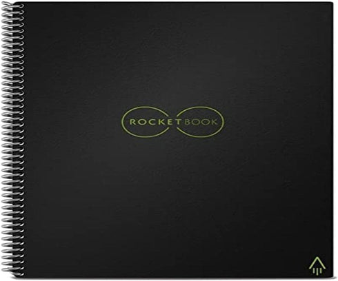 Rocketbook Core Smart Notebook, Dotted Rule, Black Cover, 16 Sheets 11 x 8.5