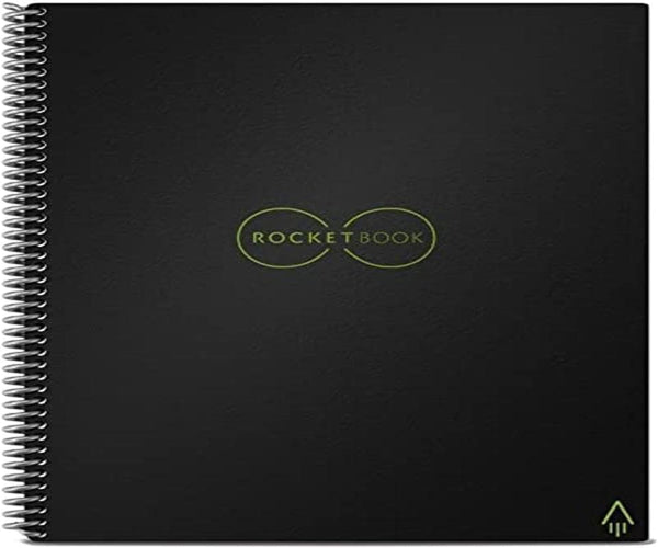 Rocketbook Core Smart Notebook, Dotted Rule, Black Cover, 16 Sheets 11 x 8.5