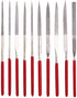 YAKAMOZ 10pc Mini Diamond Metal Files Set - Micro Round Needle, Triangular Square Flat Riffler Files for Jewelry, Wood,