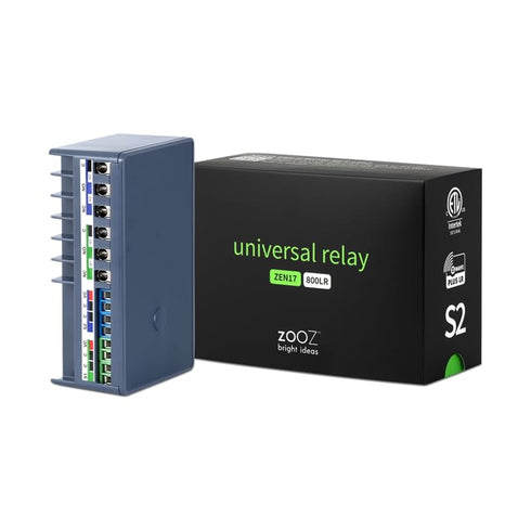 Zooz Z-Wave Long Range Relay ZEN17 800LR for Awnings, Garage Doors, Sprinklers, Hub Required