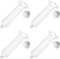 Utoolmart Air Distribution Tube, 5cc Plastic Syringe Barrel with Piston, Transparent, 4 Pcs Adhesive Syringes