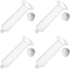 Utoolmart Air Distribution Tube, 5cc Plastic Syringe Barrel with Piston, Transparent, 4 Pcs Adhesive Syringes