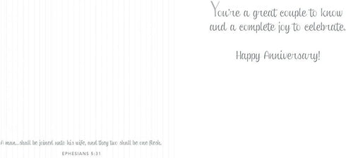 Boxed Christian Anniversary Greeting Cards with Envelopes, Anniversary Blessings, KJV Scripture, Package of 12