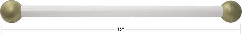 Solus SCA-335WH 15" Aluminum Cross Arm Ladder Rest for Outdoor Lamp Posts and Poles, Easy to Mount, Maintenance Free and Weather Resistant, White Bar with Gold Caps by Solus